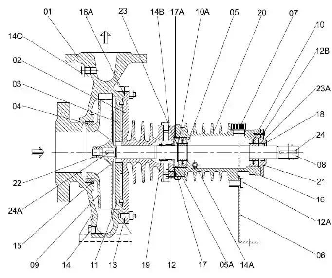 Cross Section of Pump